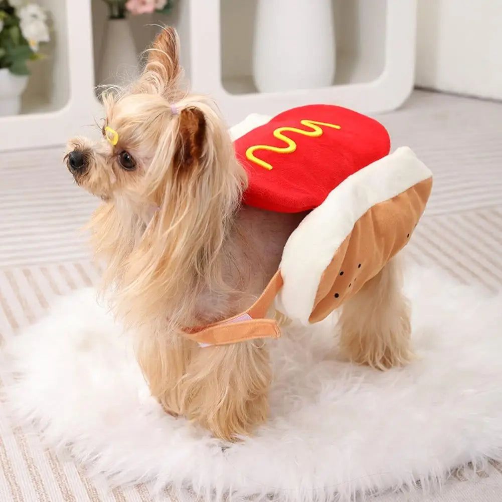 Hot dog costume detail