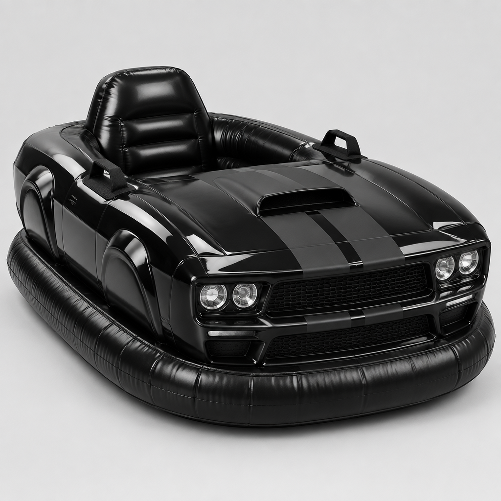 Stealth Black muscle car snow tube